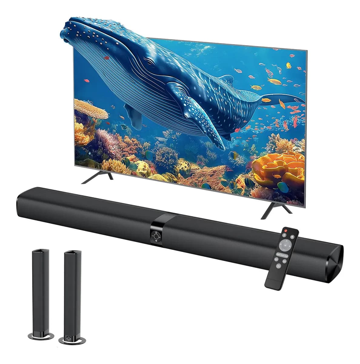 Barra de Sonido Desmontable Funsmile KY8000 para TV con Bluetooth y HDMI