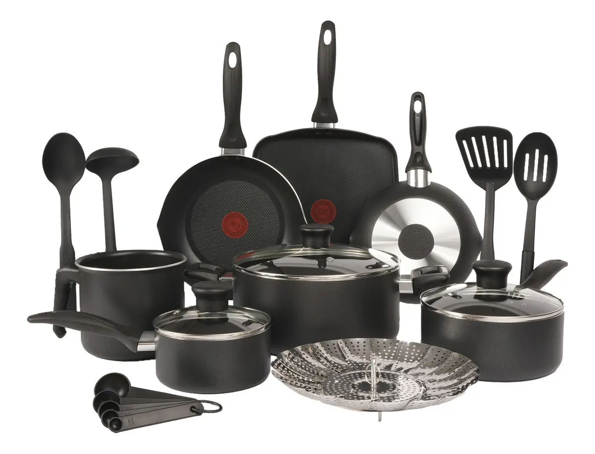 Batería De Cocina 20 Piezas Easy Care, T-fal, B466sk84 Negro