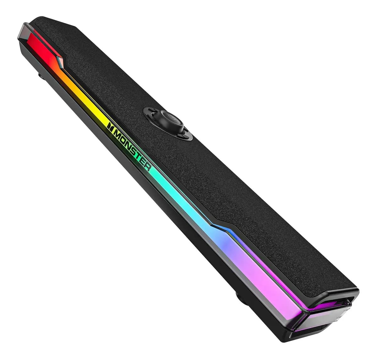 24W Bocinas Bluetooth 6.0 Con Rgb Luz Para Pc,Batería de 7.5 hrs Por Batería integrada,Bocinas Inalámbrico Estéreo De Alta Fidelidad,Barra De Sonido Para Pc Game Negro