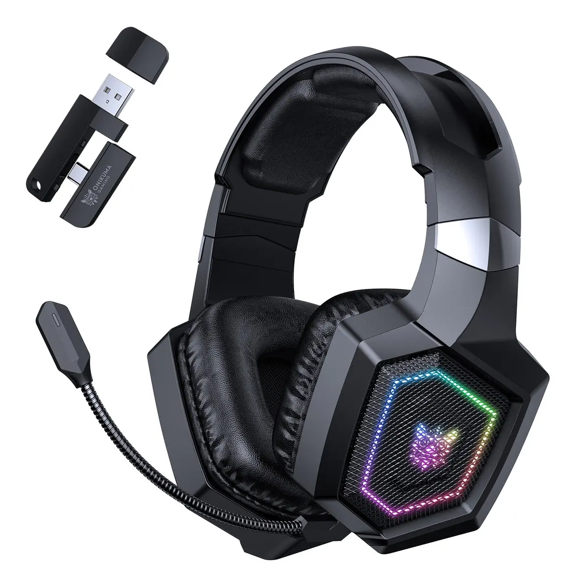 Audífonos Gamer Onikuma Gt806 Inalámbrico Bluetooth2.4g