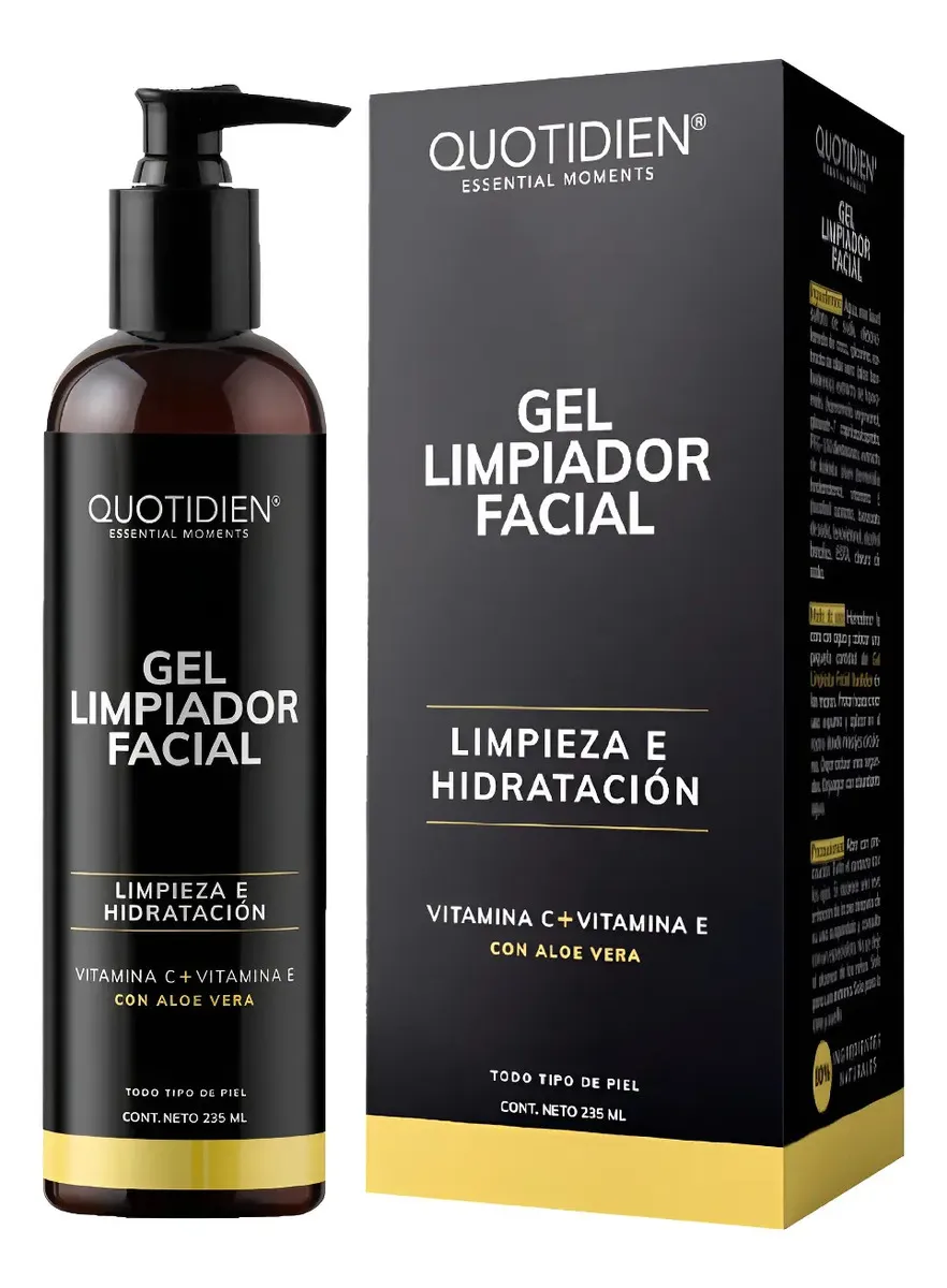 Gel Limpiador Facial Quotidien Skincare con Vitamina C para Todo Tipo de Piel