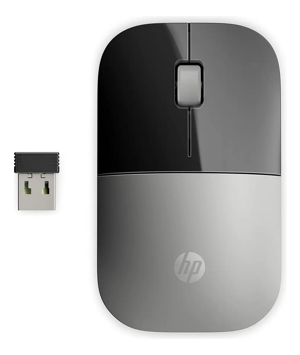 Mouse Inalambrico Hp Z3700 G2 - Color Plateado Natural Negro
