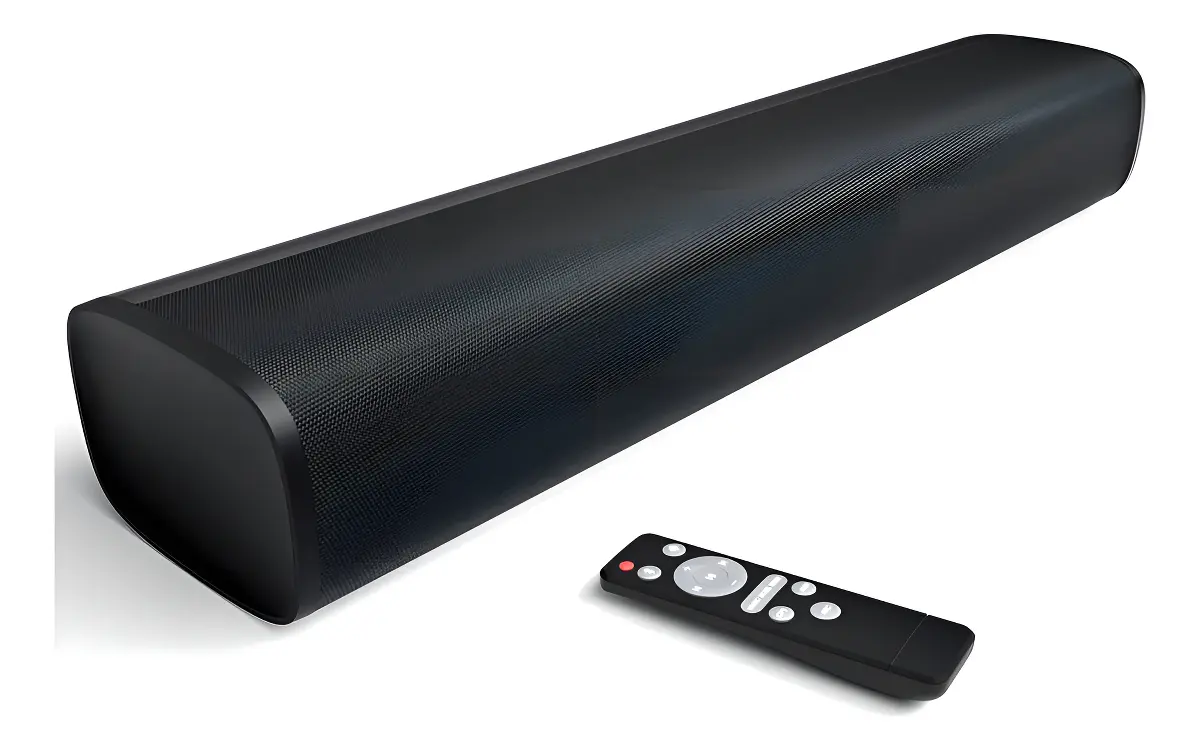Barra de Sonido Mzeibo Bluetooth 5.0 56W HDMI Óptico Aux Control Remoto Negro