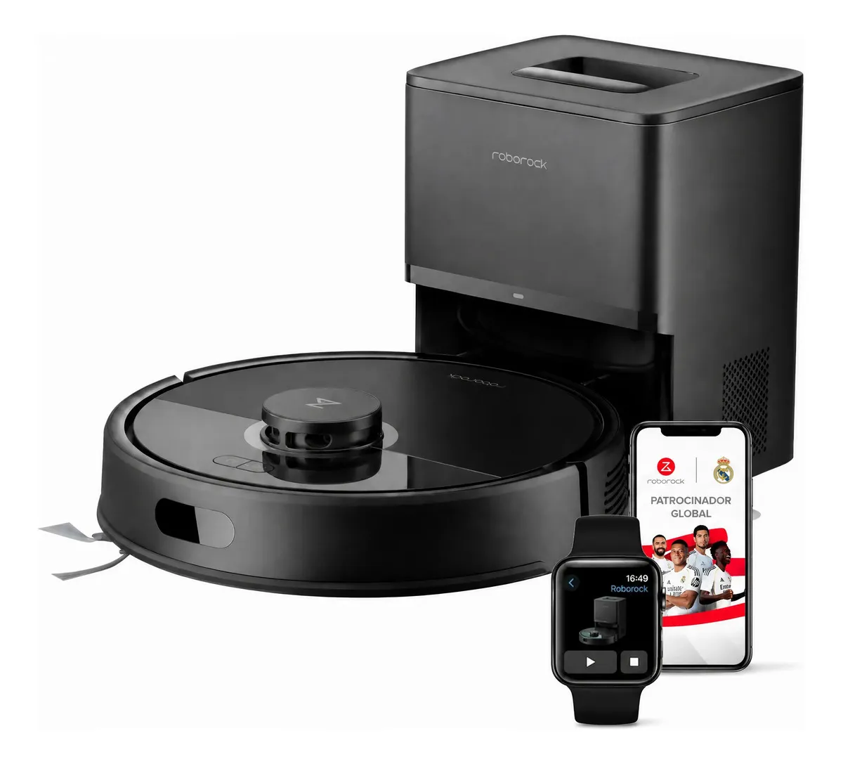 Roborock Q7 L5+ Robot Aspiradora Y Trapeador, 8000 Pa Negro