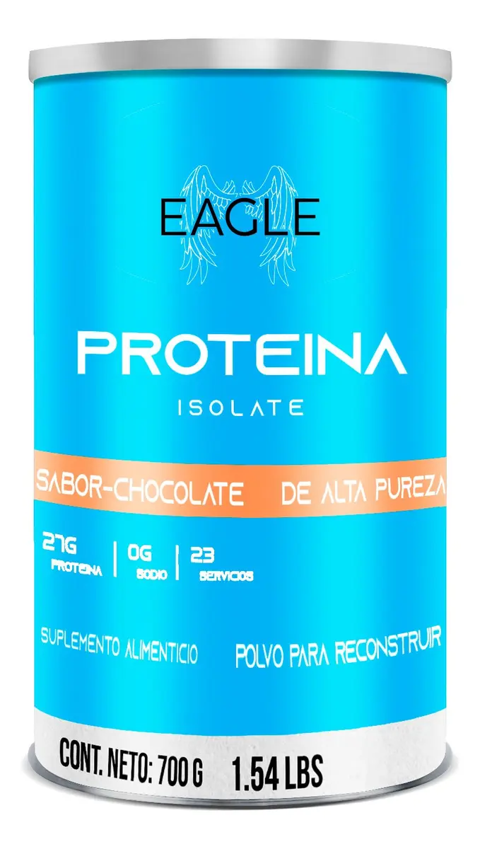Suplemento Polvo Protein Isolate 700g Eagle Sabores Chocolate