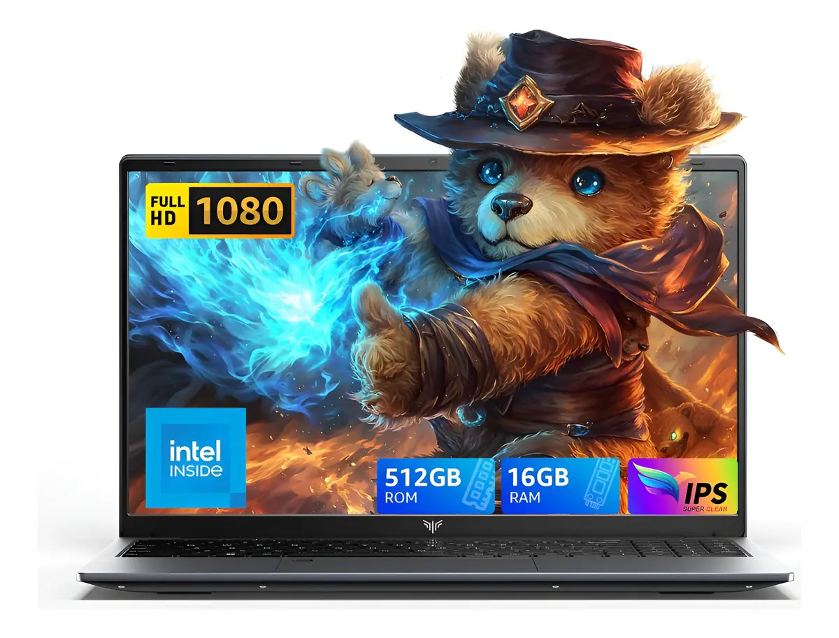 Laptop Gamer 15.6'' Intel N97 16gb Ram 512gb Ssd Ddr4 Win 11 Color Gris