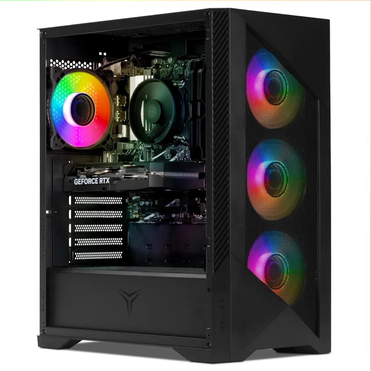 Pc Gamer Yeyian, Nvidia Geforce Rtx 5060 8gb Gddr7, Amd Ryzen 5 5500 4.20 Ghz, 32gb Ddr4 3200mhz, 1tb Nvme M.2 Gen 4, 650w Bronze, Wifi, Bluetooth, Ypa-ed5500c-5601m
