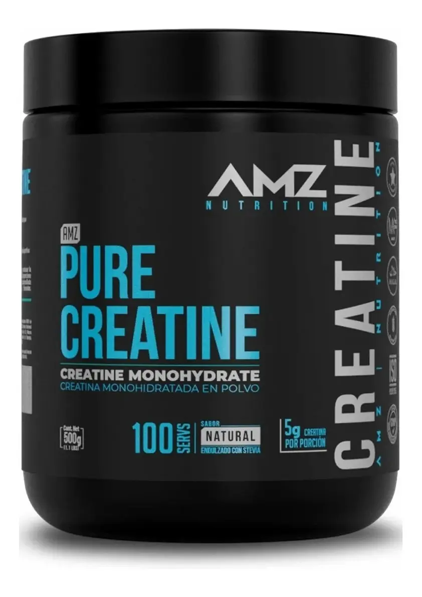Amz Creapure Creatina Monohidratada Pura 500 Gr 100 Serv Sin Sabor