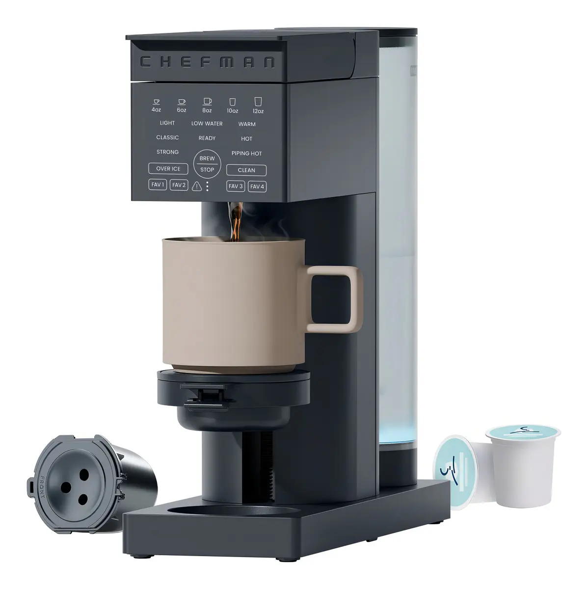 Chefman Cafetera De Goteo Programable Con Ajustes Intensidad Azul