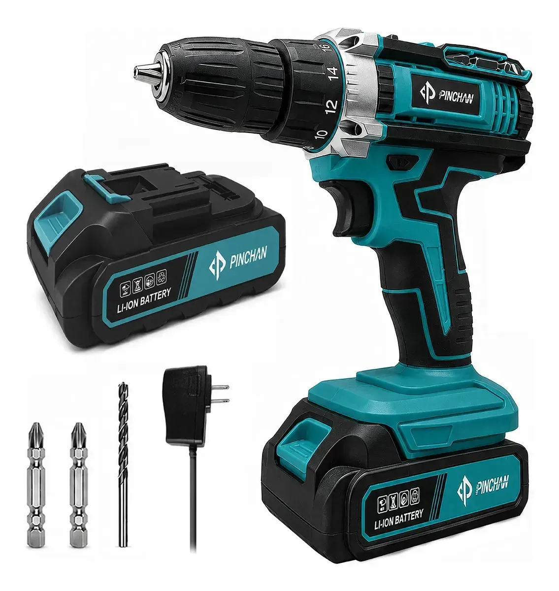Kit De Taladro Inalámbrico Destornillador Eléctrico Azul