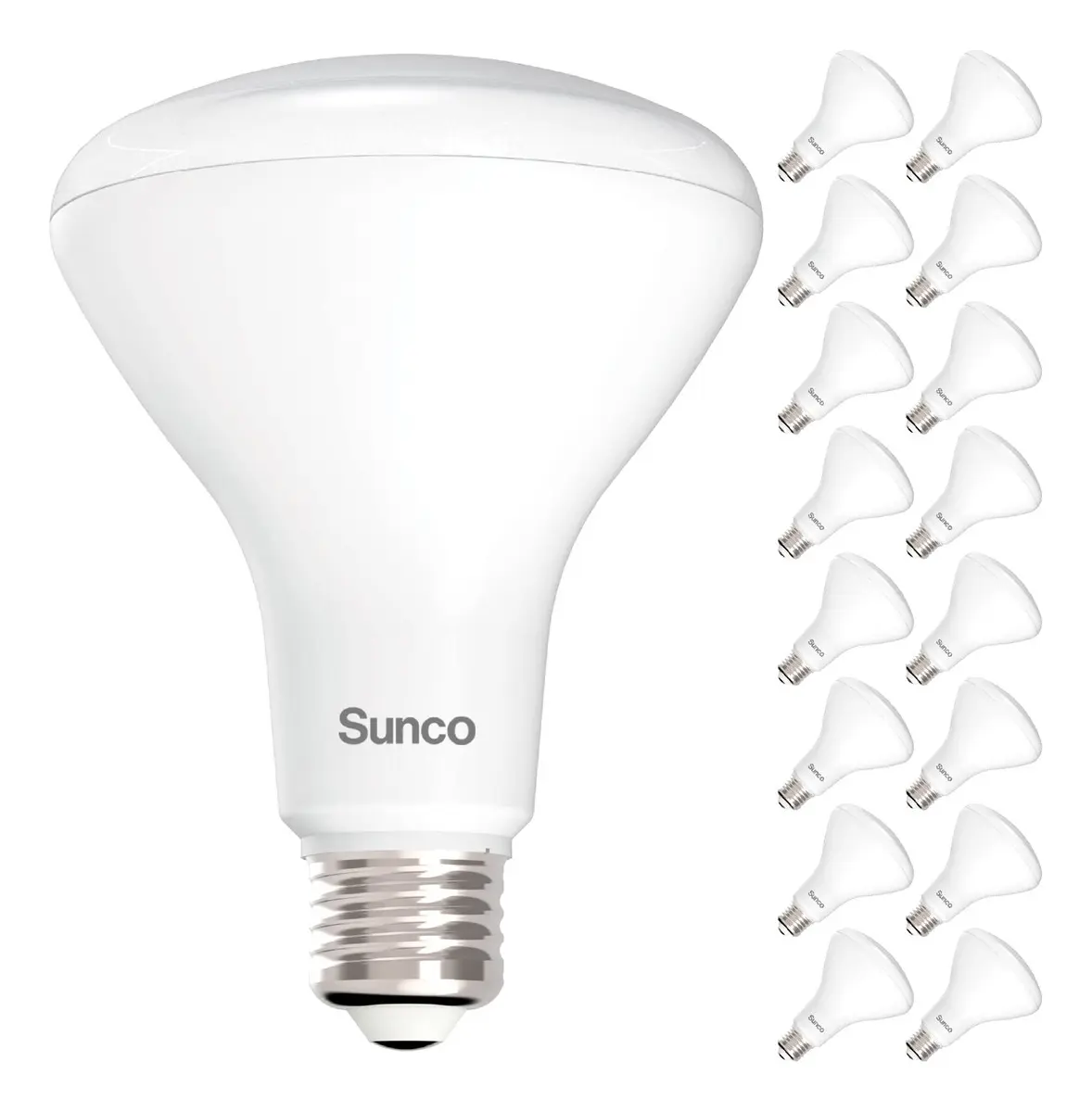 Focos LED Sunco Lighting BR30 E26 11W 4000K Blanco Frío Paquete 16 Piezas