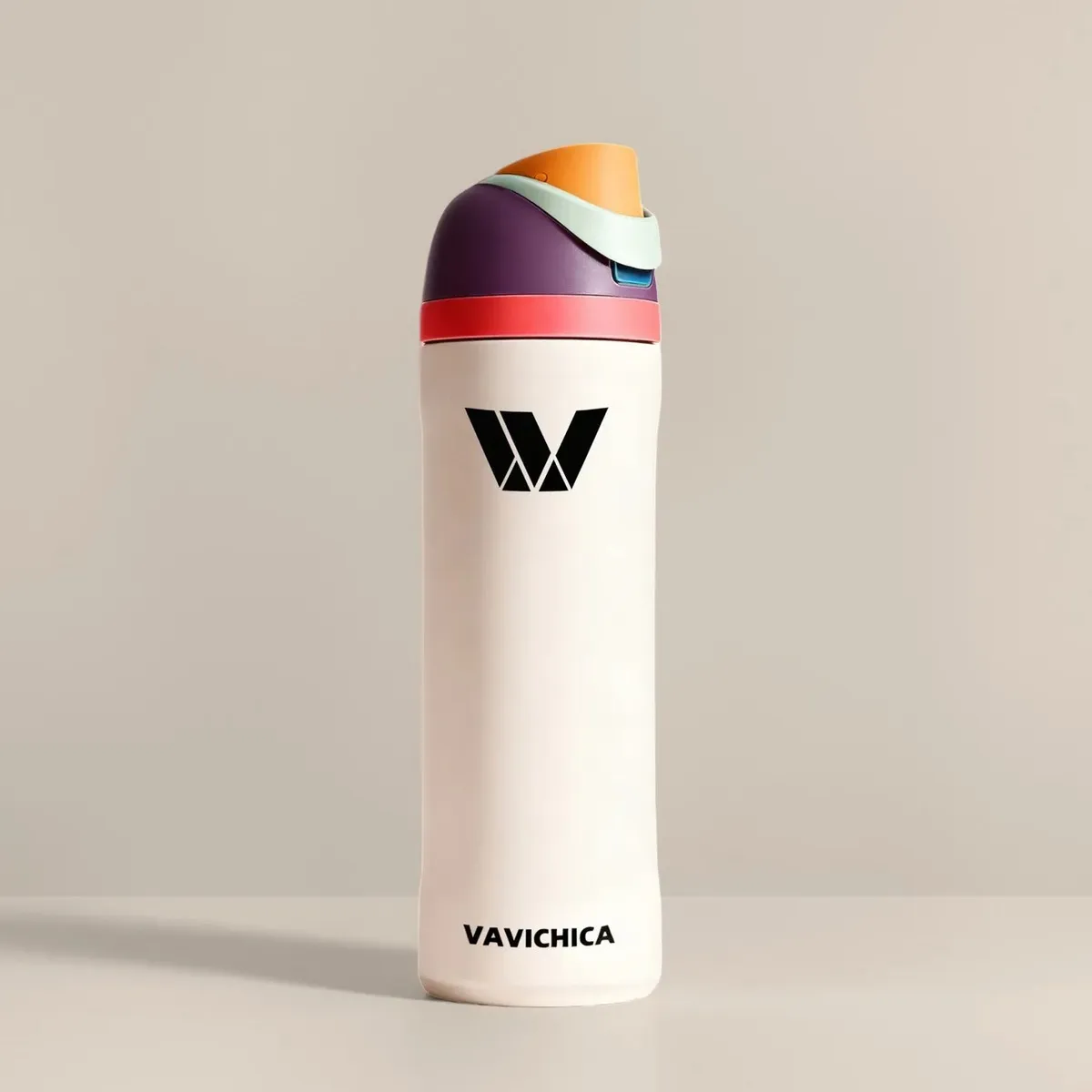 Vavichica Termo Acero Inoxidable Dos Maneras De Beber 750ml Color Beige