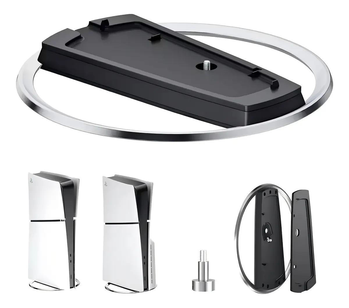 Soporte Vertical de Acero para PlayStation 5 y PS5 Slim con Base Antideslizante