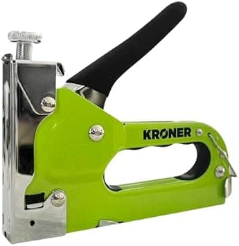 Kroner Engrapadora Metálica 3 en 1 – Grapadora Manual Profesional con Maletín y 600 Grapas 8/10/12mm