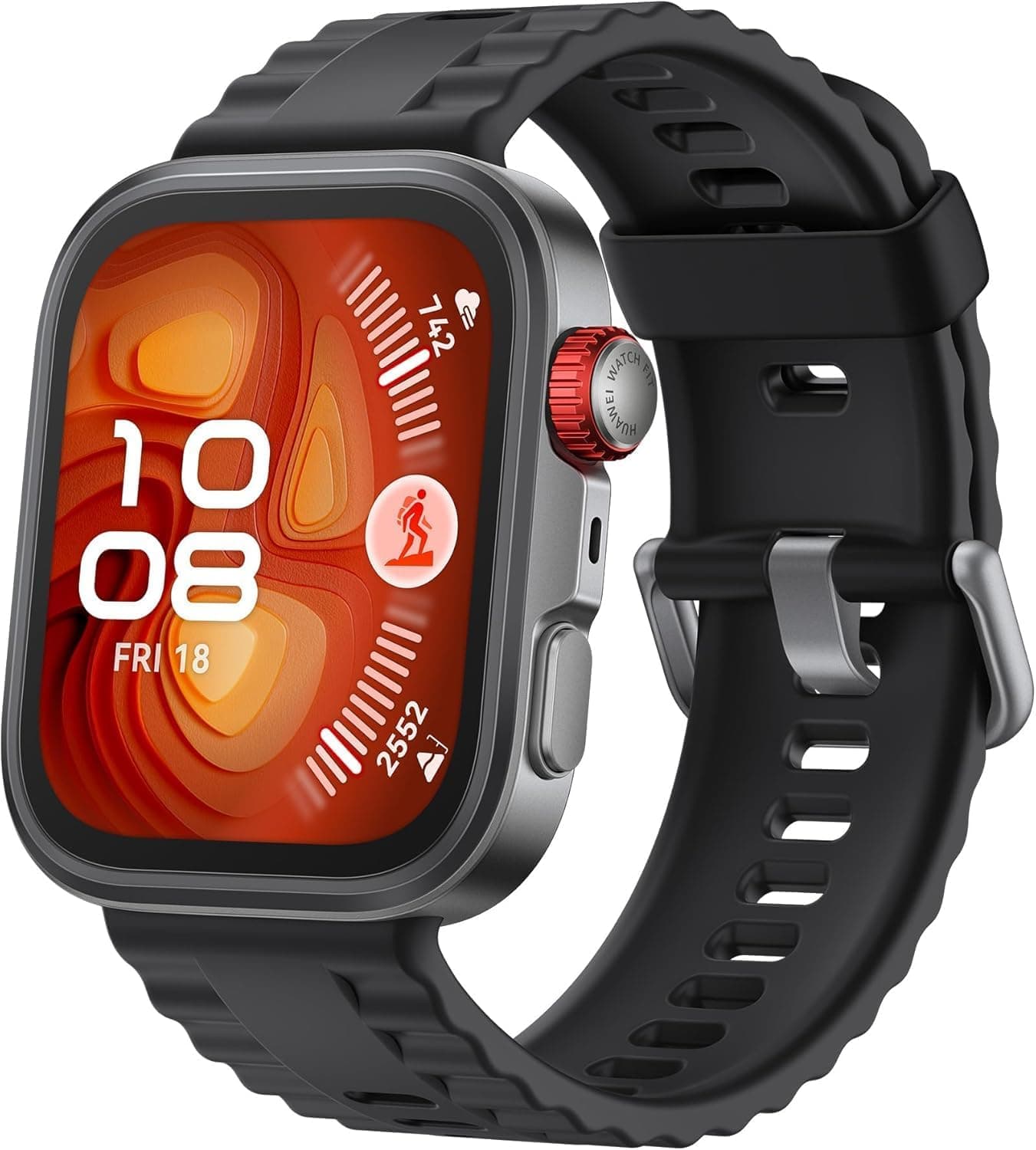 HUAWEI Watch FIT 4 Pro Smartwatch con GPS, 1.82" Pantalla de Zafiro, Bisel de Aleación de Titanio, Análisis de ECG, Batería hasta 10 días, para Outdoor Entusiastas, iOS & Android, Negro